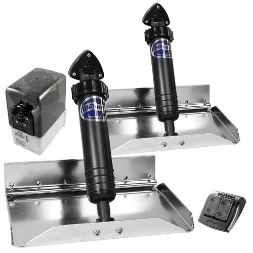 Bennett Sport 9" x 12" Hydraulic Trim Tab Kit w/Euro Rocker Trim Tab Switch